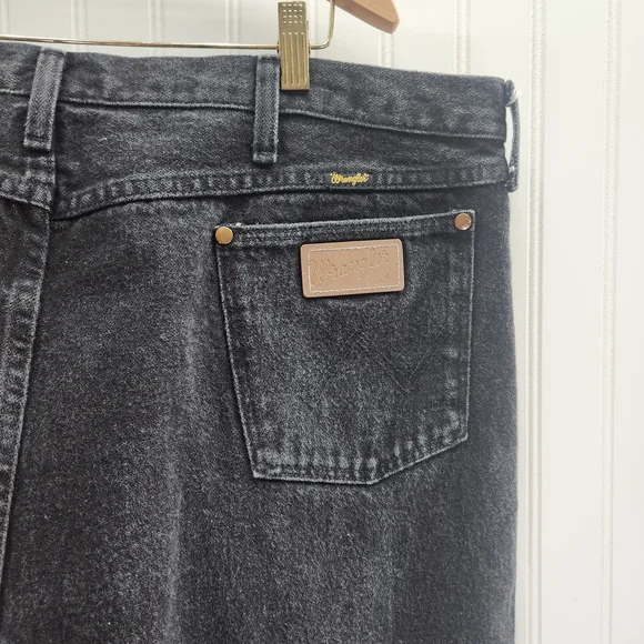 Wrangler Men's Vtg Cowboy Cut Regular Fit Black Jeans - made In USA 100% Cotton